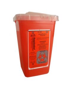 Research Products International Biohazard Container, Mini, 1 Quar; RPI-100032
