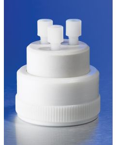 Corning Pyrex Three-Hole Mobile Phase Delivery Screw Cap, Gl45