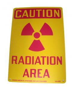 Research Products International Caution Radiation Area Sign, Plas; RPI-140034