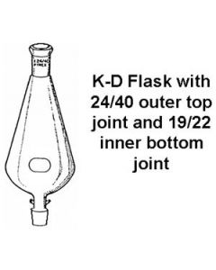 Corning Pyrex 250ml Kuderna-Danish Replacement Flask With Hooks