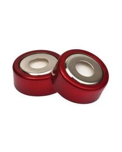 Restek 20mm Magnetic Crimp Cap Red Bi-Metal 3mm Ptfe/Silicone Septum; RES-22442