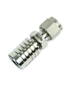 Restek Female Raveqc Valve To 1/4" Male Compression Fitting, High-Flow,; RES-27345