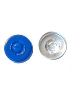 DWK Kimble Tear-Out Unlined Aluminum Seals, 13 Mm, Blue
