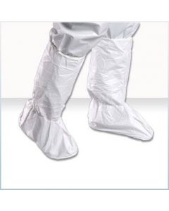 AlphaPro High Top Boot Covers, White, W/Ultragrip™ Sole, Elastic, Size L
