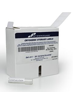 Bel-Art Cryogenic Storage Labels; Roll Of 33x13mm Labels For 1.5-2ml Tubes, White (1000 Labels)