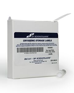 Bel-Art Cryogenic Storage Labels; Roll Of 9.5mm Dots For 0.5-1.5ml Tubes, White (1000 Labels)