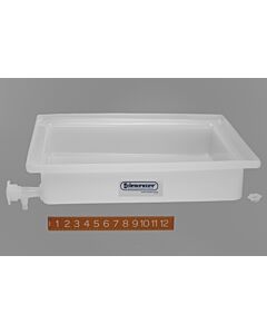 Bel-Art General Purpose Polyethylene Tray With Faucet; 18 X 22 X 4 In.