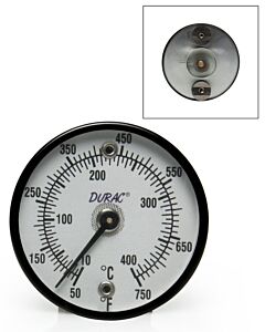 Bel-Art H-B Durac Bi-Metallic Surface Temperature Thermometer; 10/400c (50/750f), 50mm (2 In.) Dial, Double Magnet