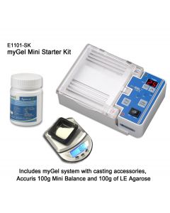 Benchmark Scientific Mygel Mini Electrophoresis System Starter Kit (Includes E1101, A1701 And W4000