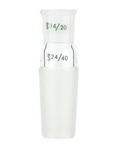Chemglass Life Sciences Reducing Connecting Adapter, 24/40 Inner Joint, 14/20 Outer Joint