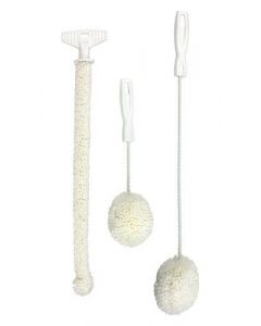 Chemglass Life Sciences Chemglass Cleaning Brush Set; Contains 1 Each Of:Cg-1145-01,Cg-1145-02,Cg-1145-03. Soft Sponge Foam Brush Cleans Glassware Without Absorbing Water. Foam Bristles Never Become Soggy Or Limp. Will Also Not Scratch Or Chip Fragile Gla