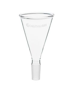 Chemglass Life Sciences Useful For The Introduction Of Solids Or Liquids Into Reactions Under Atmospheric Conditions. Funnel Has Steep Sides To Permit Free-Flow Of Solid Materials. With Standard Taper Inner Joint. 165mm Oal.