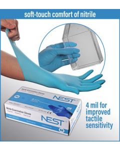 Chemglass Life Sciences Nitrile Gloves, Blue; CHMGLS-CG-1790-01