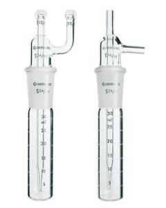 Chemglass Life Sciences Impinger Bottle Is Graduated From 5 To 30ml In 5ml Subdivisions. The Bottle Have 24/40 Standard Taper Joints.
