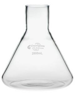 Chemglass Flask, Fernbach, 2800ml, Plain 59mm Id Top, Without Baf; CHMGLS-Cls-2020-10