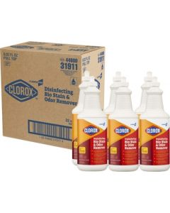 Clorox Disinfecting Bio Stain & Odor Remover Pull Top, 32 fl oz, 6/CS