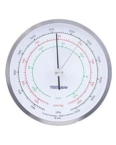Antylia Control Company Traceable Calibrated Three-Scale Dial Barometer; mbar/"Hg/mm Hg