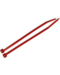 Antylia Cole-Parmer Essentials 18 Pound Nylon Cable Zip Ties, 4" L, Red; 1000/PK