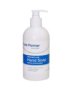 Antylia Cole-Parmer Essentials Frequent-Use Hand Soap, Citrus Scent, 17 oz (500 mL) Pump Dispenser