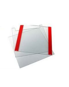 Labnet Notched glass plate, 10 x 10cm; LN-E2110-NG-2