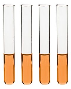 Eisco Labs 100PK Test Tubes, 7mL, 12x100mm - Rimmed - Light Wall, 1mm Thick - Borosilicate 3.3 Glass