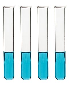Eisco Labs 48PK Test Tubes, 12mL, 16x100mm - Rimmed - Light Wall, 1.2mm Thick - Borosilicate 3.3 Glass