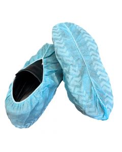 High Tech Conversions Non-Skid Shoe Covers, Blue, Large