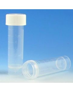 Globe Scientific Transport Tube, 5ml, With Separate Yellow Screw; GLO-6101y