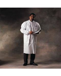 Halyard Basic Plus Lab Coat, White, Large