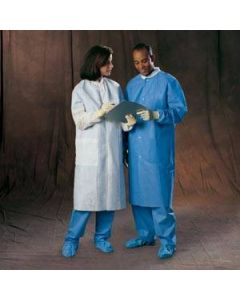 Halyard Basic Plus Lab Coat, Blue, X-Large