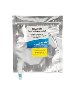 LICOR IRDye 650 Goat anti-Mouse IgG, (H + L) Highly Cross-Adsorbed, 25 uL;LIC-926-65110