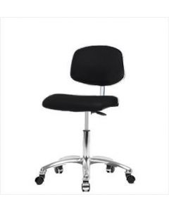 Neta ECOM Clean Room Vinyl Desk Height Chair - Chrome Base Chrome