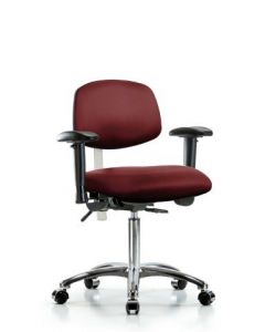 Neta ECOM Class 100 Vinyl Desk Height Clean Room Chair In Chrome
