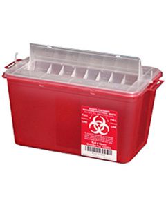 PlastiProducts Horizontal Entry Container, 4 Qt Red, 25/Cs