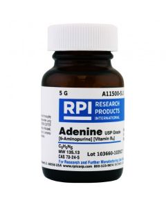 RPI Adenine [6-Aminopurine] [Vitamin B4] Usp, 5 G
