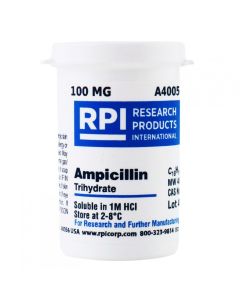 RPI Ampicillin Trihydrate, 100 Millig