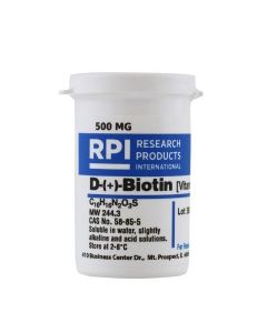 RPI D-(+)-Biotin [Vitamin H], 500 Mil