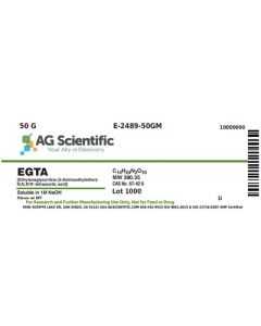 AG Scientific EGTA [Ethylene Glycol Tetraacetic Acid], 50GM