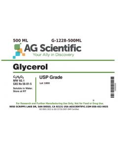 AG Scientific Glycerol, USP Grade, 500 ML