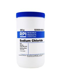 RPI Sodium Chloride, 500 Grams - RPI; RPI-S23020-500.0