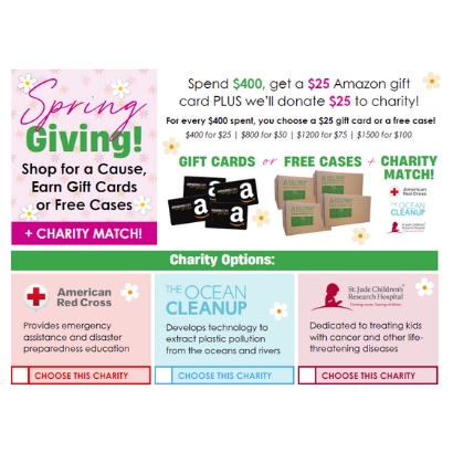 Through May 31st, buy any combination of CELLTREAT or VistaLab products and choose an Amazon e-gift card or FREE select cases of product. 
(Regardless of your choice; CELLTREAT will match the amount and donate to one of the selected charities).